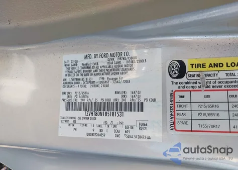 2008 Ford Mustang V6 Premium z USA, uszkodzony, nr VIN 1ZVHT80N185181531